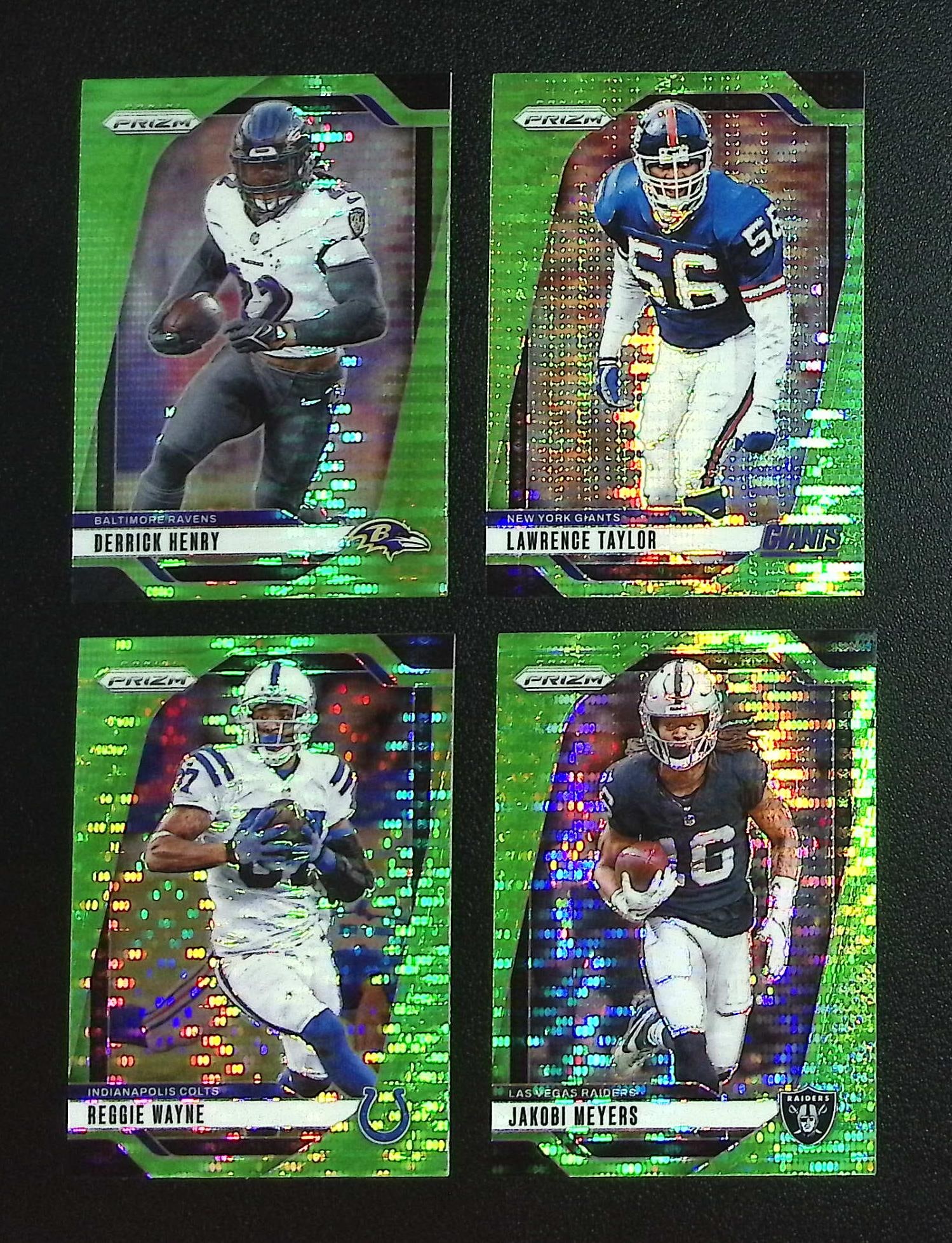Lot of 4 2024 Panini Prizm NFL Green Pulsar Prizms. Henry, Taylor, Wayne, Meyers: Panini, Donruss Optic, & Donruss Select, Prizm, Mosaic, Contenders, Zenith, Phoenix, Illusions, Absolute, Rookie NFL Sports Trading Cards, SP, SSP, Cards, Football Cards for Sale Near Me, Superbowl & 