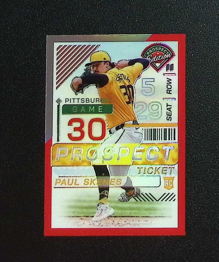 Paul Skenes Rookie Card Red Prizm /199 2024 Panini Prospect Edition #159 Pirates