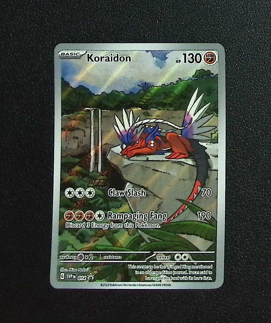 Pokemon Scarlet & Violet Promo Koraidon #14: Pokemon Trading Card Game Cards, Charizard, Pikachu, Mewtwo, Reverse Holo, Holo Rare, Secret Rare Cards, Full Art Cards, Eevee, Ultra Rare Card, Illustration Rare, Special Illustration Rare SIR
