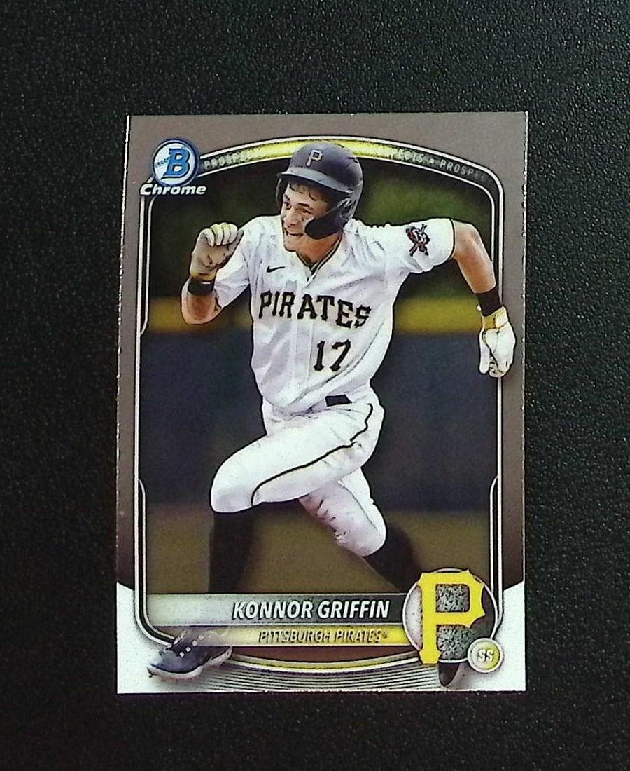 Konnor Griffin Propsects Chrome 2025 Bowman Chrome #BCP-86 Pirates: Topps, Bowman, & Fanatics Baseball MLB Trading & Sports Cards, Sports Cards for Sale Near Me, World Series & Hall of Fame Players Memorabilia, Refractors, X-Fractors, Numbered, SP, SSP, Valuable Aucti