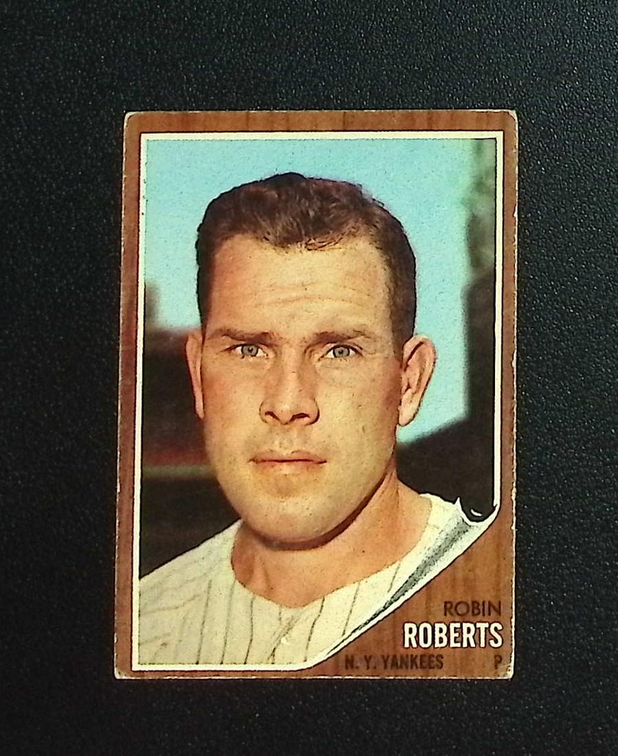 Robin Roberts 1962 Topps #243 VG-EX, Vintage Baseball Card (1 of 2)