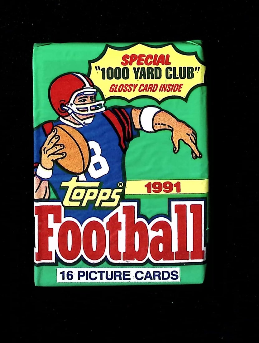 1991 Topps Football Card Retail Box Wax Pack NFL Trading Card, Sports Cards (1 of 1)