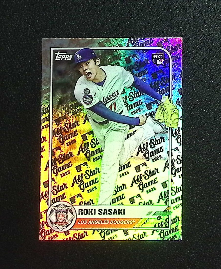 Roki Sasaki Rookie Card Rainbow Foil 2025 Topps All-Star Game #70 Los Angeles Dodgers