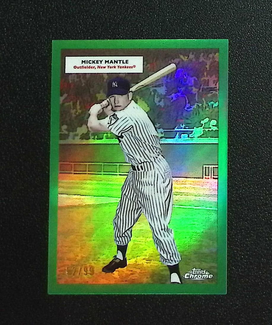 Mickey Mantle/Roger Maris Green Refractor /99 2025 Topps Chrome Platinum #55DH-10 (1 of 2)