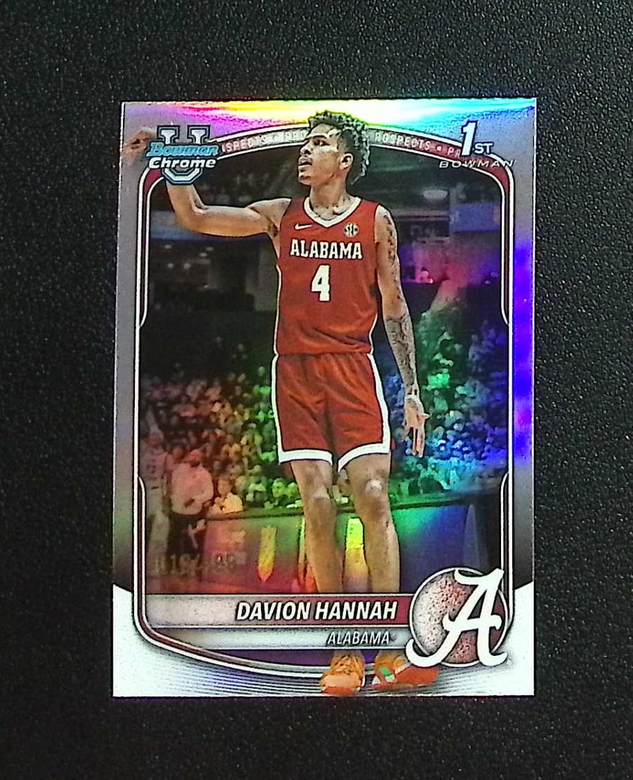 Davion Hannah 1st Bowman Refractor /499 2025-26 Bowman Chrome #BCP-46 Alabama