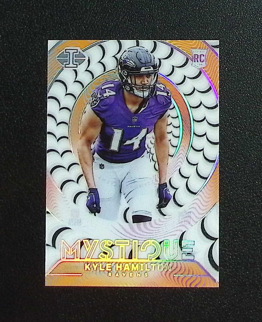 Kyle Hamilton Rookie Card Mystique Orange 2022 Panini Illusions #M-42 Batlimore Ravens