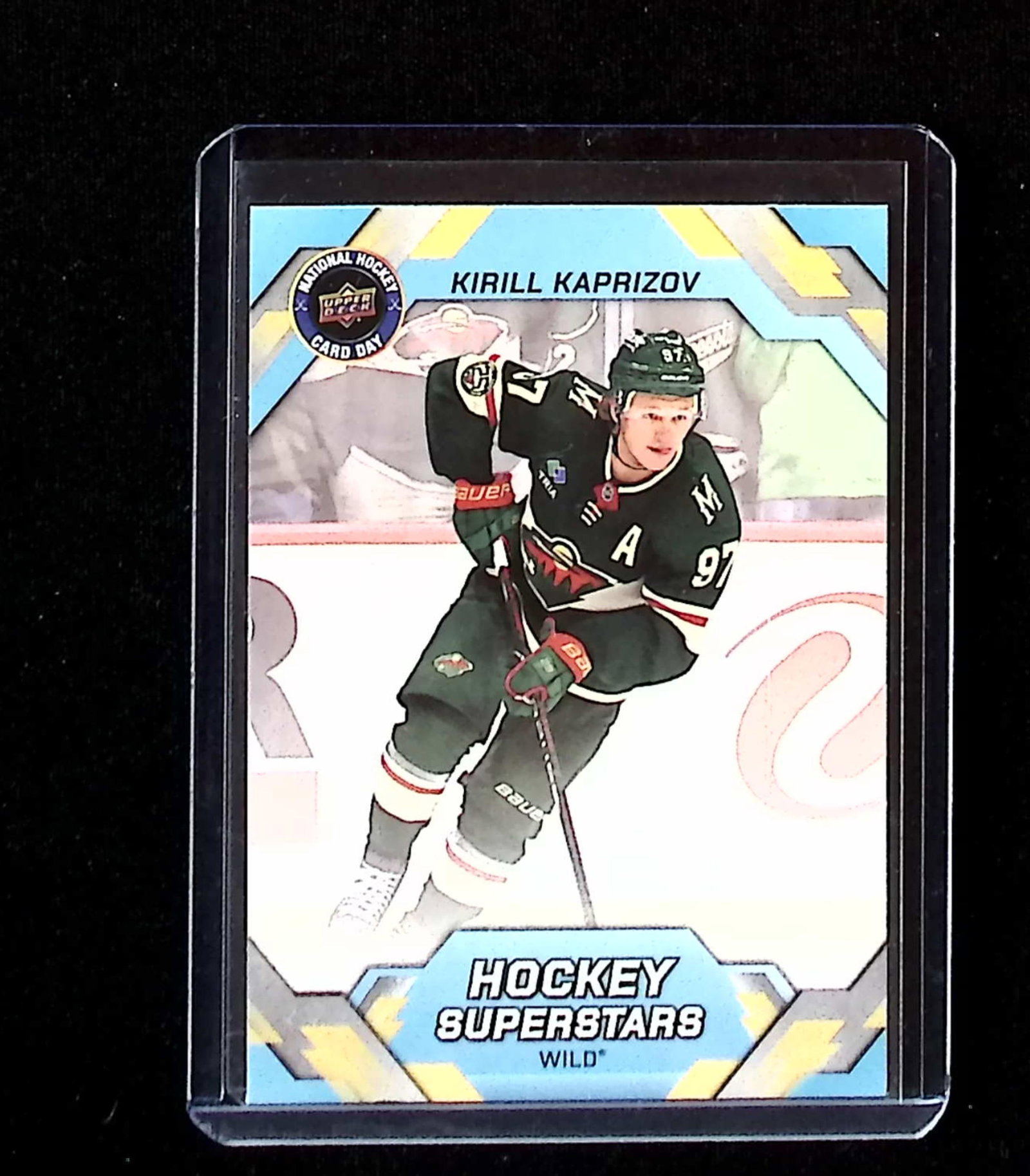 Kirill Kaprizov Hockey Super Stars National Hockey Card Day 2026 Upper Deck #NHCD-15: Upper Deck NHL Hockey Trading & Sports Cards, Sports Cards for Sale Near Me, Stanley Cup & Hall of Fame Players, Valuable Auction Memorabilia Lots for Sale On Line
