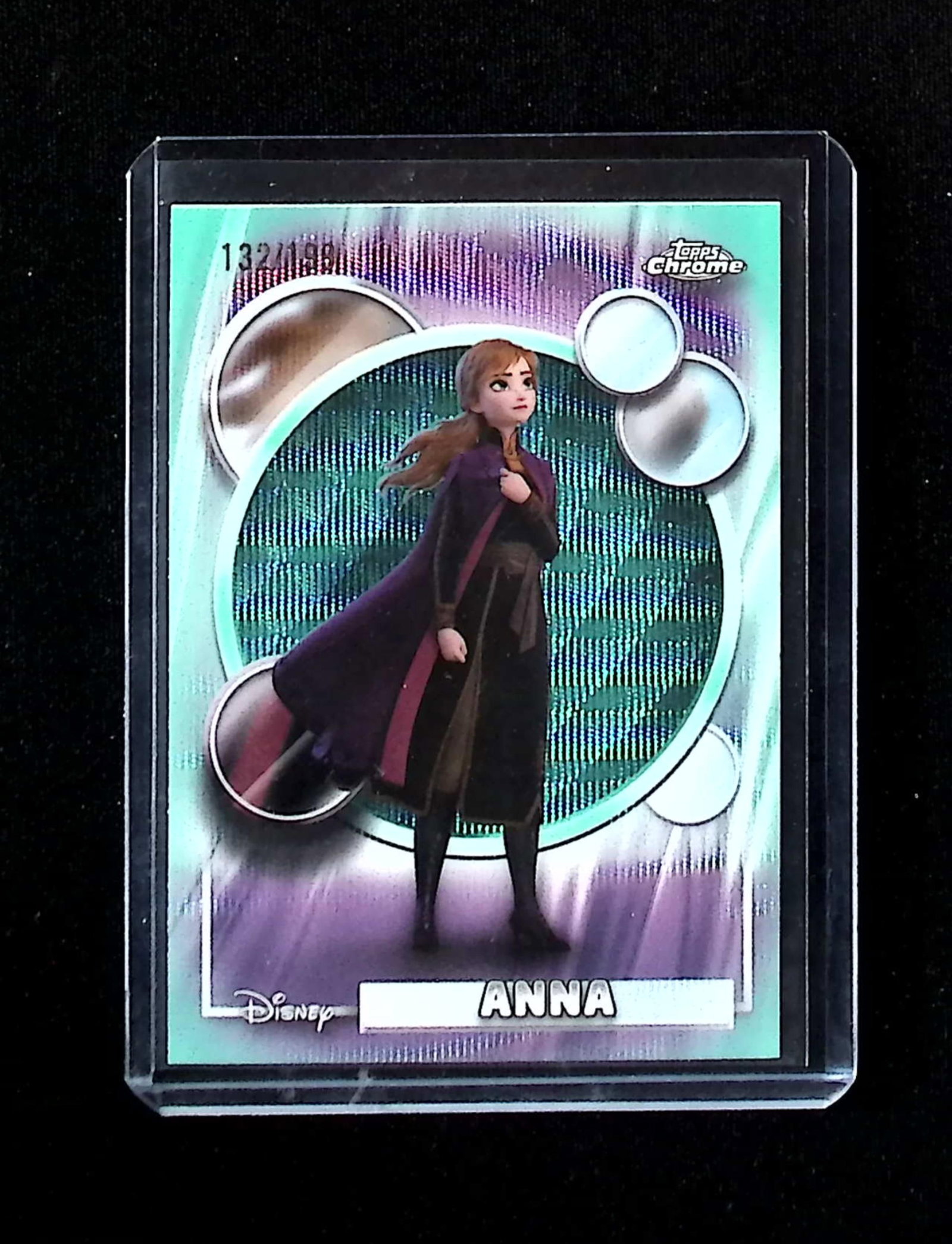 Anna /199 Aqua Wave Refractor 2026 Topps Chrome #169: Disney Memorabilia, TV & Movies, Entertainment for Kids, Animation, Cars, Snow White, Cinderella, Disney World, Disney Land, Walt Disney, Mickey Mouse, Minnie Mouse, Mousketeer.