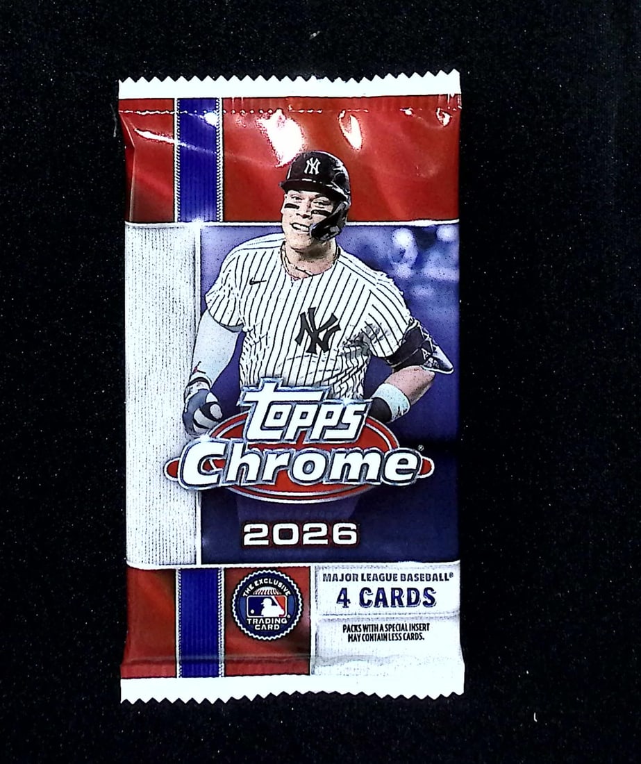 2026 Topps Chrome Baseball Blaster Box Pack: Factory Sealed Topps Baseball MLB Trading & Sports Cards, Rookie Cards in this set are Jack Caglianone, Speckled, SP, SSP, Variations, Autographs, Chrome, Refractors, 1976 Topps, Sports Cards for