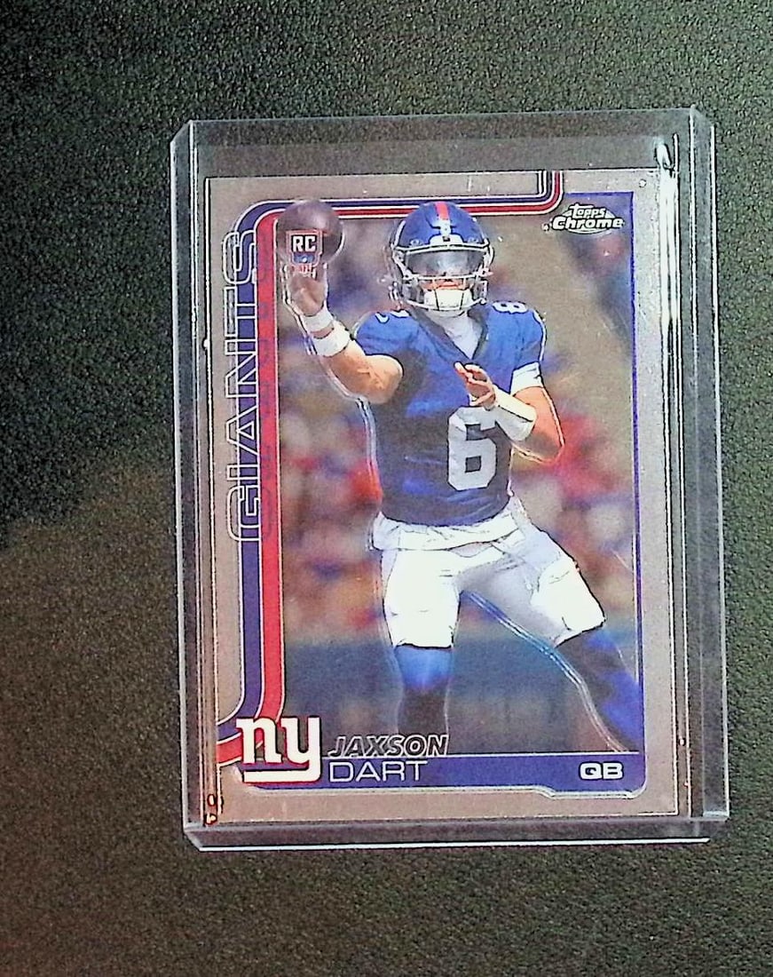 Jaxon Dart Rookie 2025 Topps Chrome #306: Topps & Bowman Football NFL Trading Sports Cards, Sports Cards for Sale Near Me, Super Bowl & Hall of Fame Player Cards, Resurgence, Composite, SP, SSP, Valuable Auction Memorabilia Lots For Sale On L