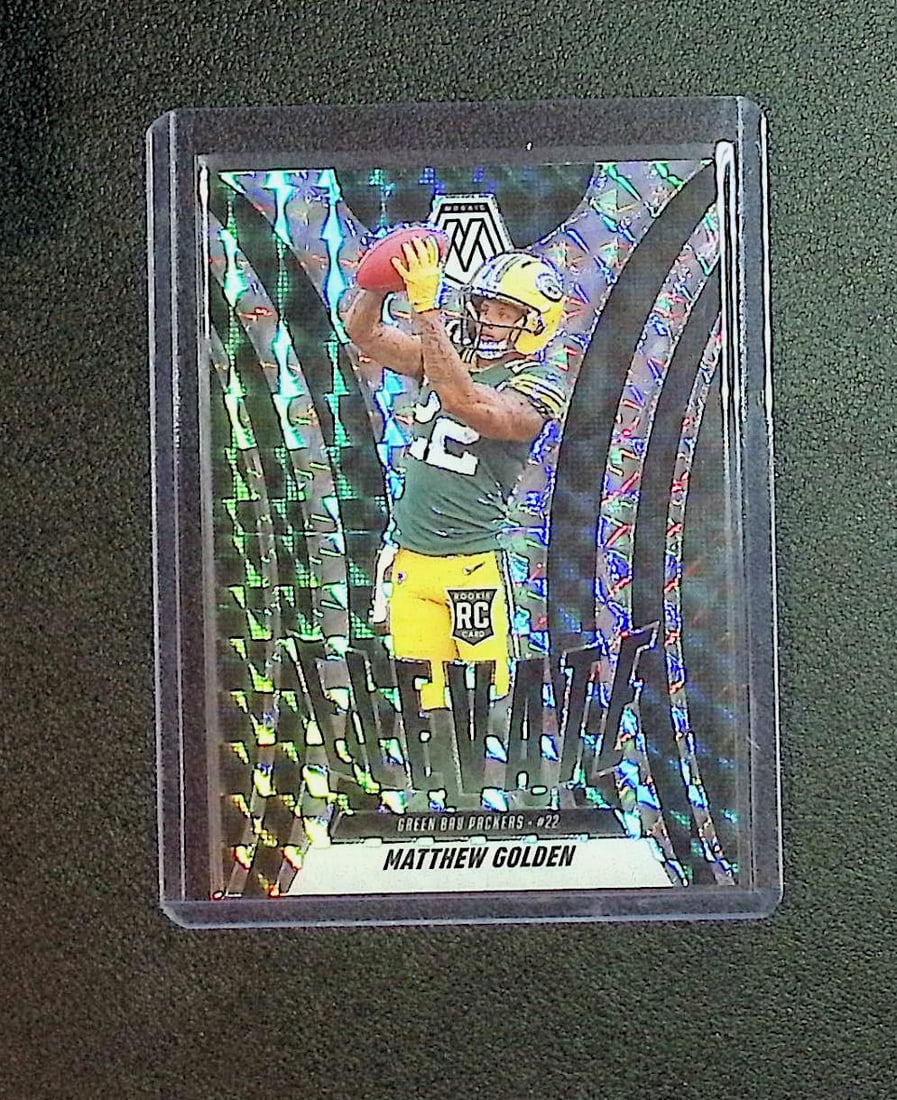 Matthew Golden Rookie Elevate Prizm 2025 Panini Mosaic #3: Panini, Donruss Optic, & Donruss Select, Prizm, Mosaic, Contenders, Zenith, Phoenix, Illusions, Absolute, Rookie NFL Sports Trading Cards, SP, SSP, Cards, Football Cards for Sale Near Me, Superbowl & 