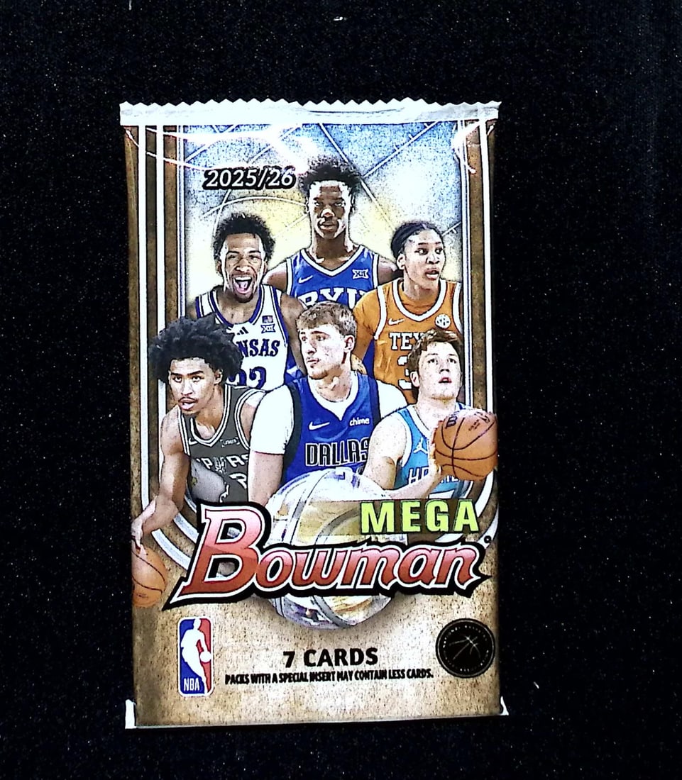 2025-26 Bowman Basketball Mega Box Pack - Cooper Flagg & Kon Knueppel Rookie Cards