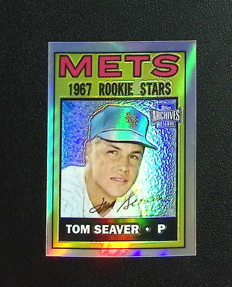 Tom Seaver 2001 Topps Archives Reserve #581 Reprint #98 New York Mets: Topps, Bowman, & Fanatics Baseball MLB Trading & Sports Cards, Sports Cards for Sale Near Me, World Series & Hall of Fame Players Memorabilia, Refractors, X-Fractors, Numbered, SP, SSP, Valuable Aucti