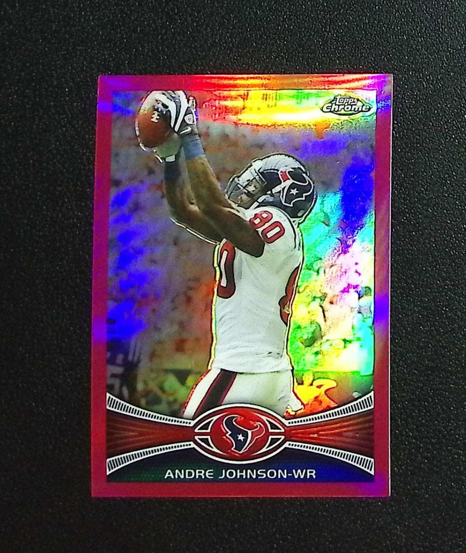 Andre Johnson Pink Refractor /399 2012 Topps Chrome #155 Houston Texans: Topps & Bowman Football NFL Trading Sports Cards, Sports Cards for Sale Near Me, Super Bowl & Hall of Fame Player Cards, Resurgence, Composite, SP, SSP, Valuable Auction Memorabilia Lots For Sale On L