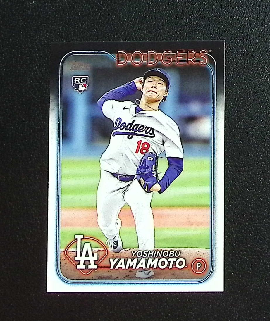 Yoshinobu Yamamoto Rookie Card 2024 Topps Series 2 #553 Los Angeles Dodgers: Topps, Bowman, & Fanatics Baseball MLB Trading & Sports Cards, Sports Cards for Sale Near Me, World Series & Hall of Fame Players Memorabilia, Refractors, X-Fractors, Numbered, SP, SSP, Valuable Aucti