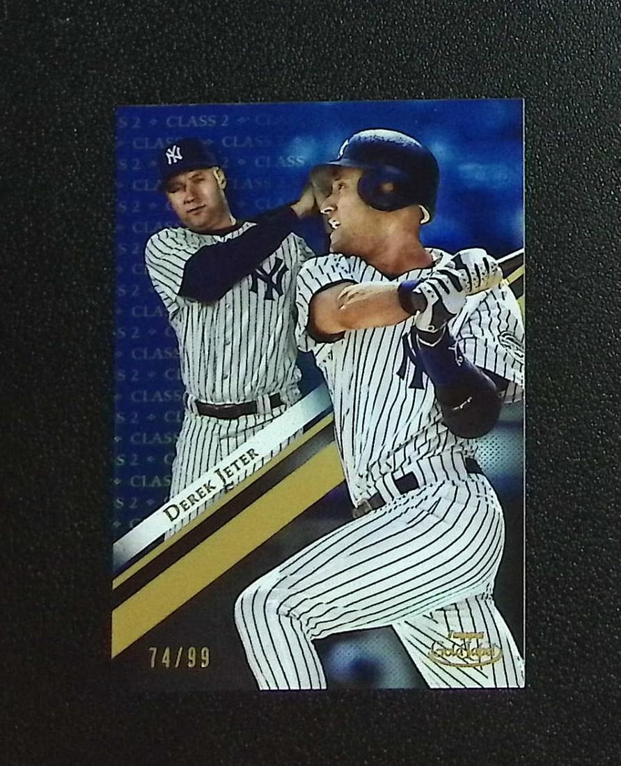 Derek Jeter Class 2 Blue /99 2019 Topps Gold Label #89 New York Yankees: Topps, Bowman, & Fanatics Baseball MLB Trading & Sports Cards, Sports Cards for Sale Near Me, World Series & Hall of Fame Players Memorabilia, Refractors, X-Fractors, Numbered, SP, SSP, Valuable Aucti