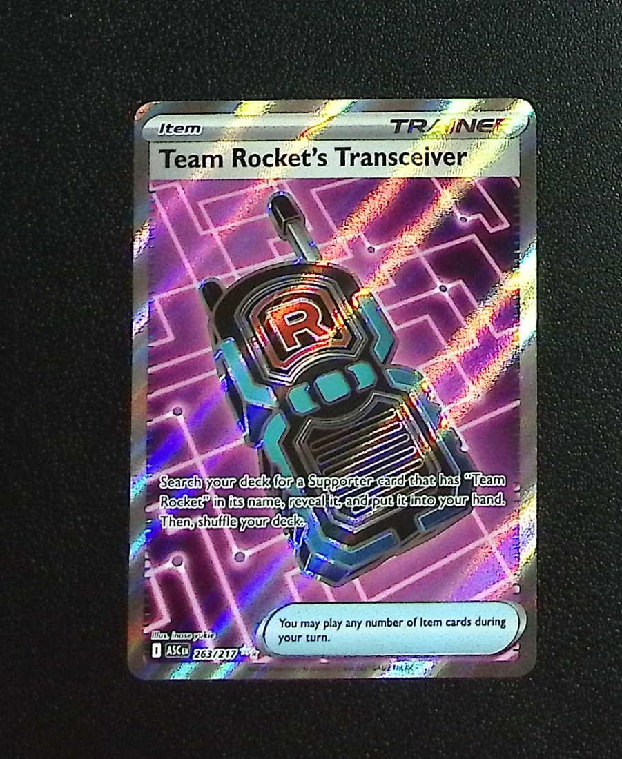 Pokemon Ascended Heroes Team Rocket's Transceiver Ultra Rare #263: Pokemon Trading Card Game Cards, Charizard, Pikachu, Mewtwo, Reverse Holo, Holo Rare, Secret Rare Cards, Full Art Cards, Eevee, Ultra Rare Card, Illustration Rare, Special Illustration Rare SIR