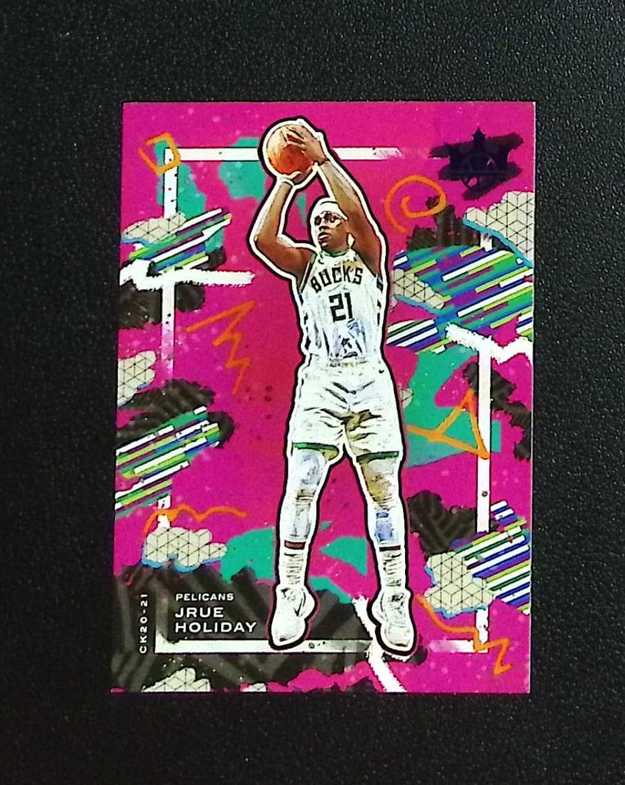 Jrue Holiday Sapphire /25 2020-21 Panini Court Kings #19 Pelicans: Panini, Donruss Optic, Donruss Select, Prizm, Mosaic, Contenders, Revolution, Phoenix, NBA Hoops, Rookie NFL Sports Trading Cards, Silver, SP, SSP, Wave Prizms, Numbered Cards, Basketball sports Cards