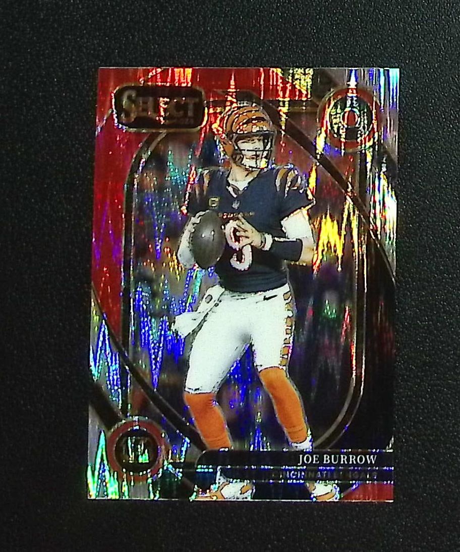Joe Burrow Red/Black Shock Prizm Club Level 2024 Select #230 Cincinnati Bengals: Panini, Donruss Optic, & Donruss Select, Prizm, Mosaic, Contenders, Zenith, Phoenix, Illusions, Absolute, Rookie NFL Sports Trading Cards, SP, SSP, Cards, Football Cards for Sale Near Me, Superbowl &