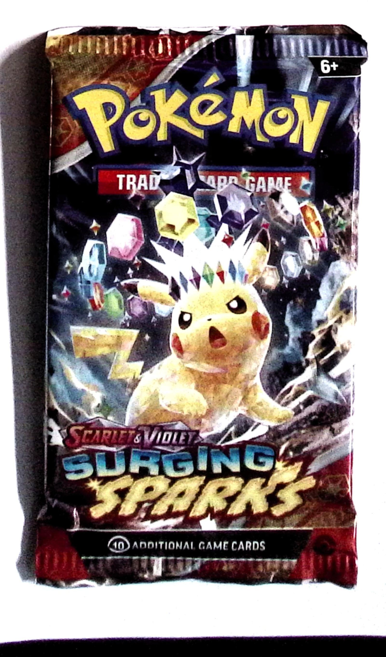 Pokemon Scarlet & Violet Surging Sparks 10 Card TCG Booster Pack, Charizard, Pikachu, Holo: Pokemon Trading Card Game Cards, Charizard, Pikachu, Mewto, EX, Referse Holo, Holo Rare Cards, Secret Rare Cards, Full Art Cards, Evee, 3 Stars Ultra Rare Cards, Double Rare, Illustration Rare, Specia