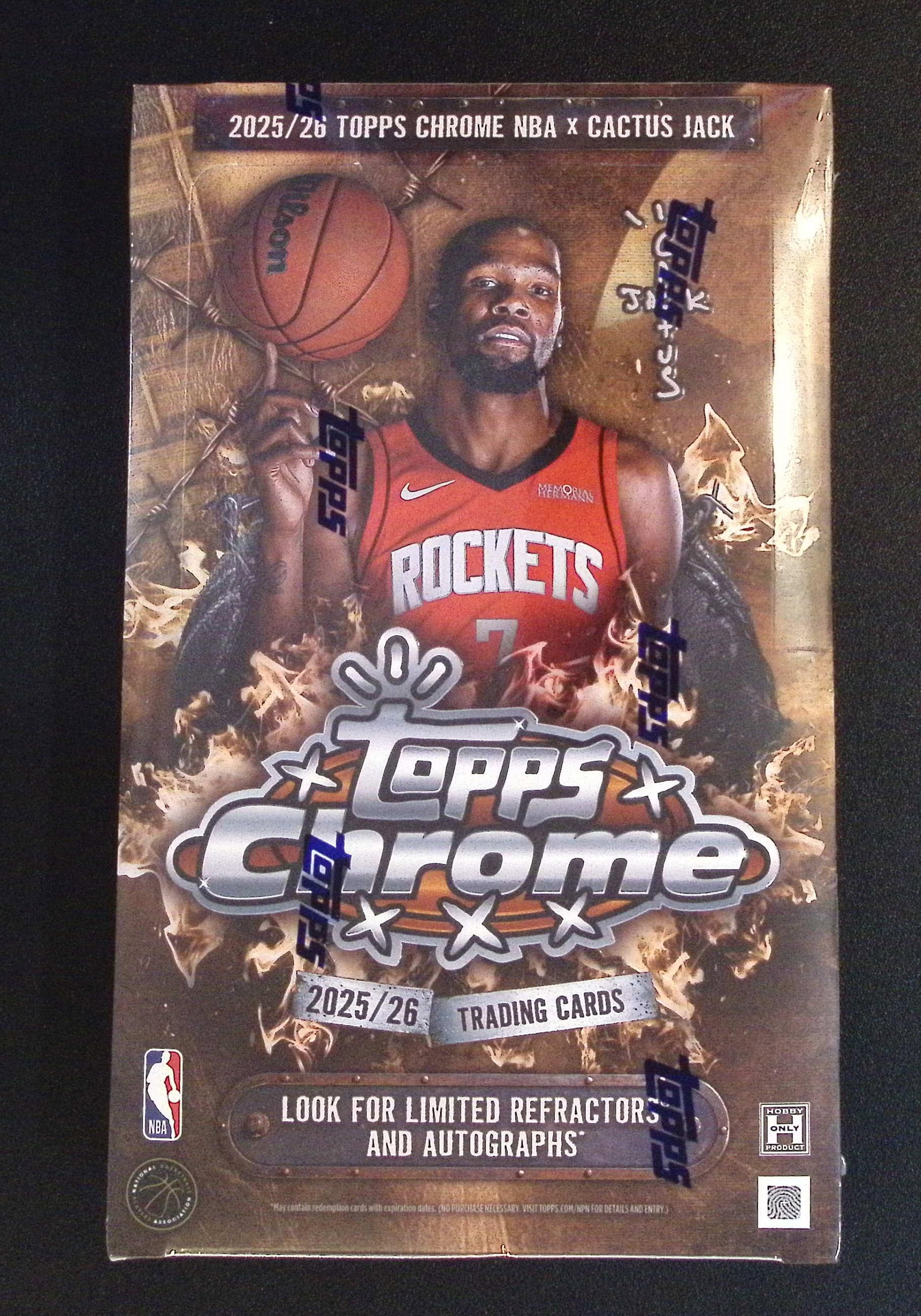 2025-26 Topps Chrome Cactus Jack Basketball Hobby Box: Topps Basketball NBA Trading & Sports Cards, Rookie Cards in this set are Cooper Flagg, Dylan Harper, Ace Bailey, V J Edgecombe, Kon Knueppel , Autographs, Signatures, Green Topps Logo Refractor, Auct