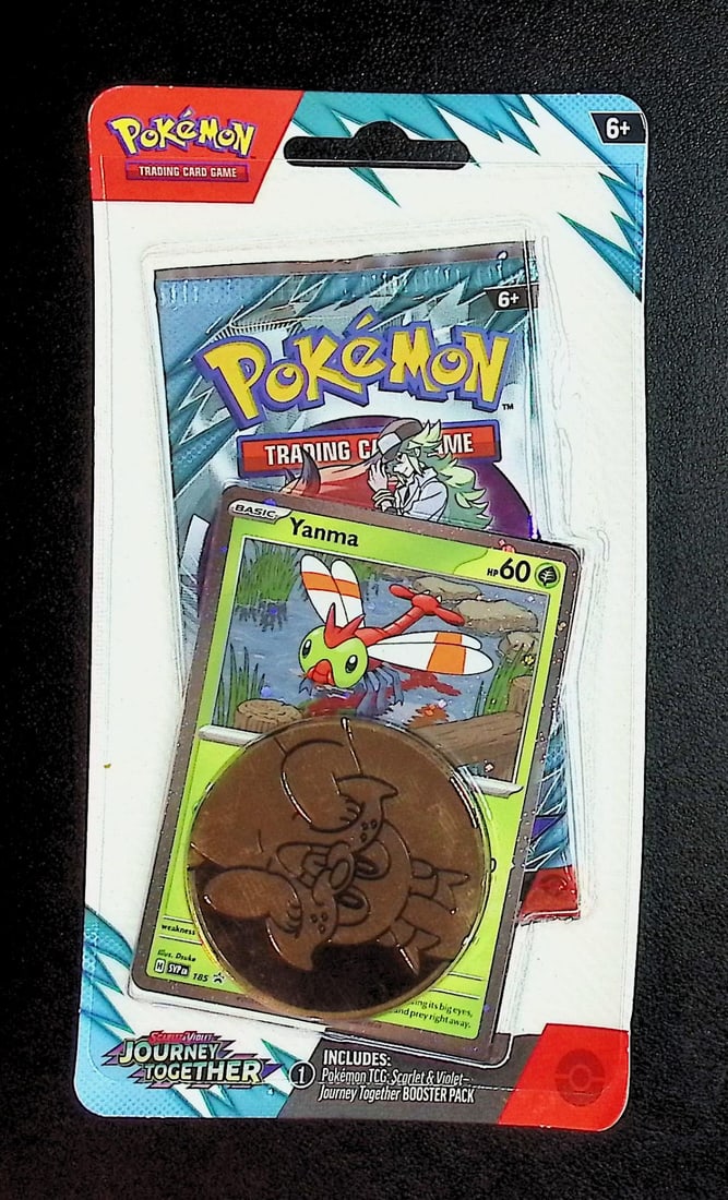 Pokemon Journey Together Check Lane Blister Hanger w/ 1 Coin & 1 Promo Card: Pokemon Trading Card Game Cards, Charizard, Pikachu, Mewto, EX, Referse Holo, Holo Rare Cards, Secret Rare Cards, Full Art Cards, Evee, 3 Stars Ultra Rare Cards, Double Rare, Illustration Rare, Specia