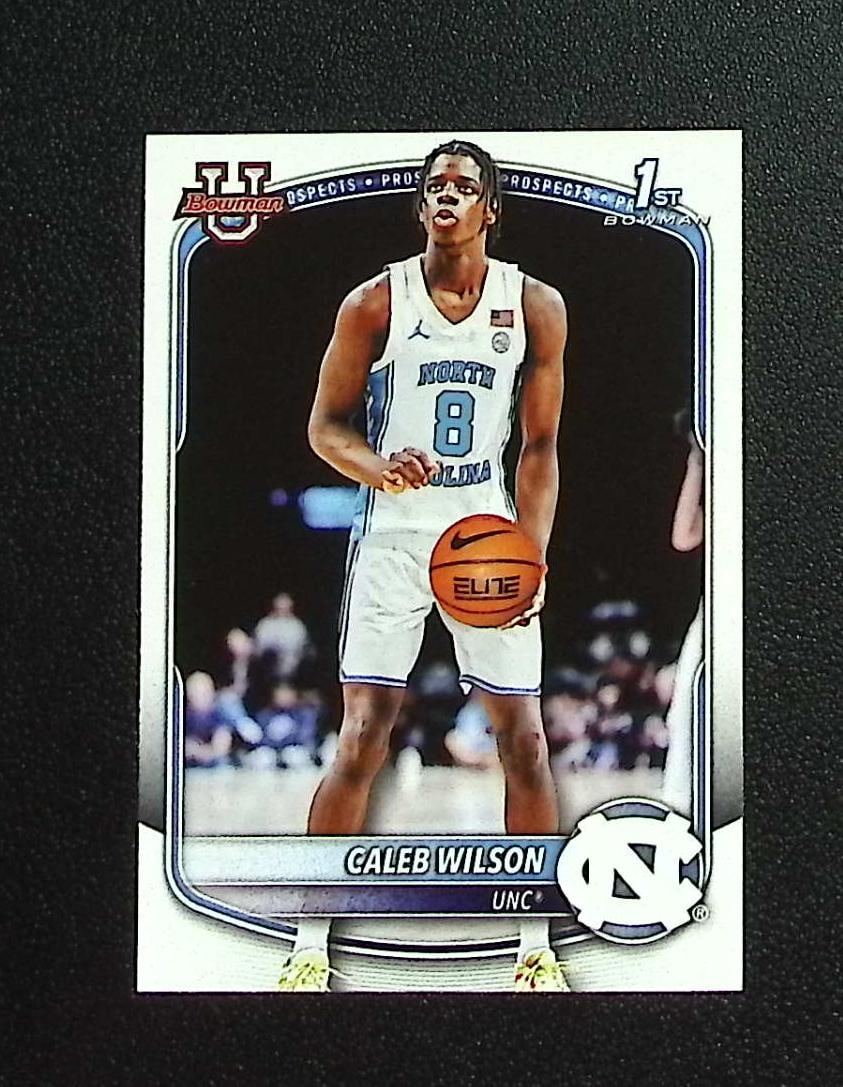 Caleb Wilson 1st Bowman 2025-26 Bowman #BPP-83 UNC Tarheels, Chicago Bulls: Topps & Bowman Basketball NBA Trading & Sports Cards, Sports Cards for Sale Near Me, Chrome, Refractor, SP, SSP, Valuable Auction Memorabilia Lots Sold On Line, NBA Championship & Hall of Fame Player 