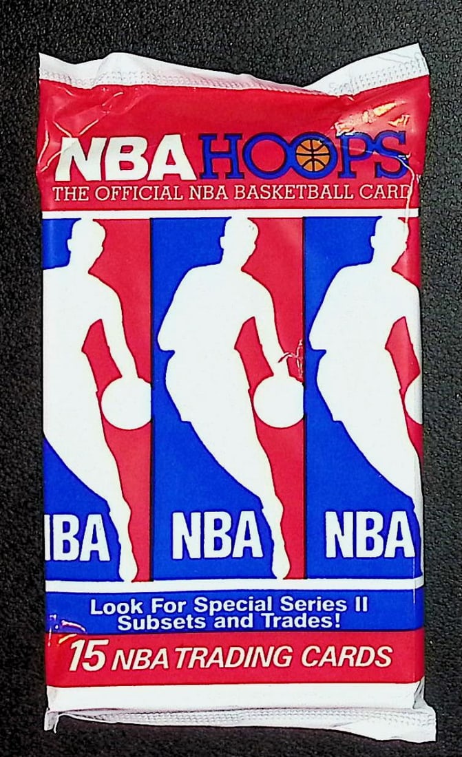 1990 NBA Hoops SERIES 2 Vintage Basketball Cards Retail Box Pack New Factory Sealed: Vintage Valuable Basketeball NBA Trading & Sports Cards Sold On Line, Michael Jordan, Chicago Bulls, David Robinson Rookie Card, Shawn Kemp Rookie Card, Magic Johnson, Larry Bird, Tim Hardaway RC, Old