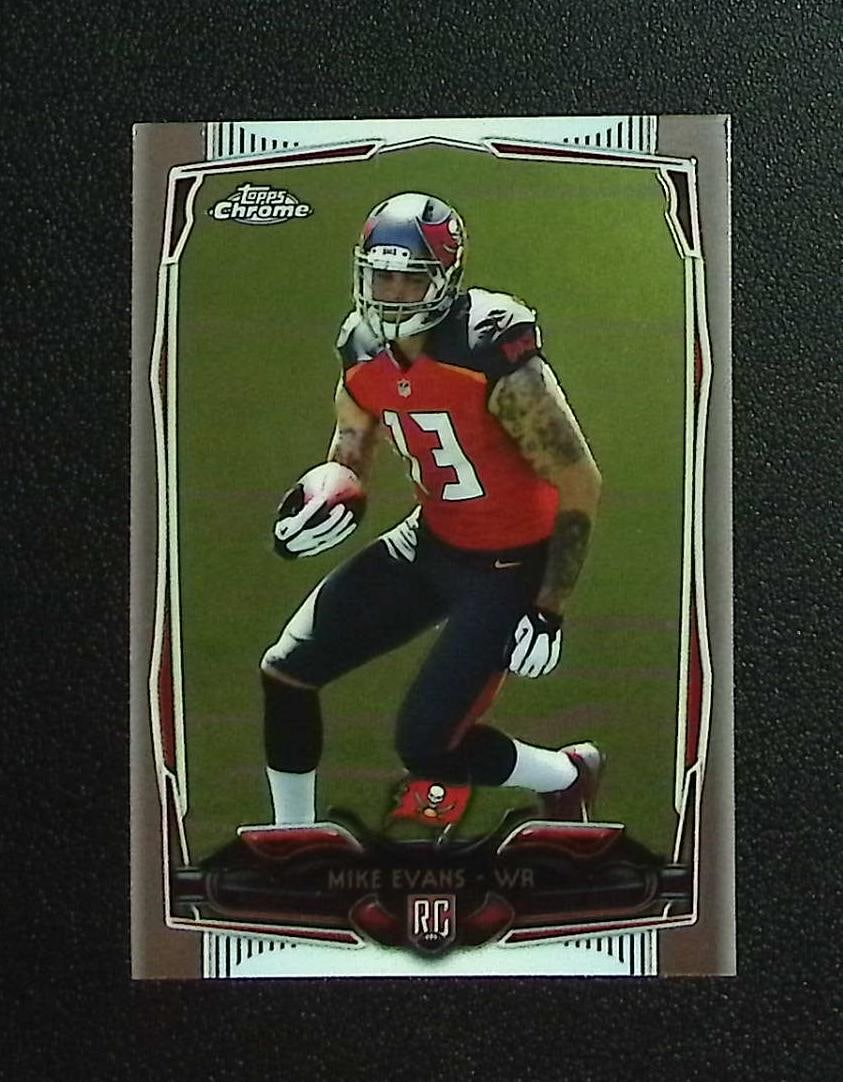 Mike Evans Rookie Card 2014 Topps Chrome #185 Tampa Bay Buccaneers: Topps & Bowman Football NFL Trading Sports Cards, Sports Cards for Sale Near Me, Super Bowl & Hall of Fame Player Cards, Resurgence, Composite, SP, SSP, Valuable Auction Memorabilia Lots For Sale On L