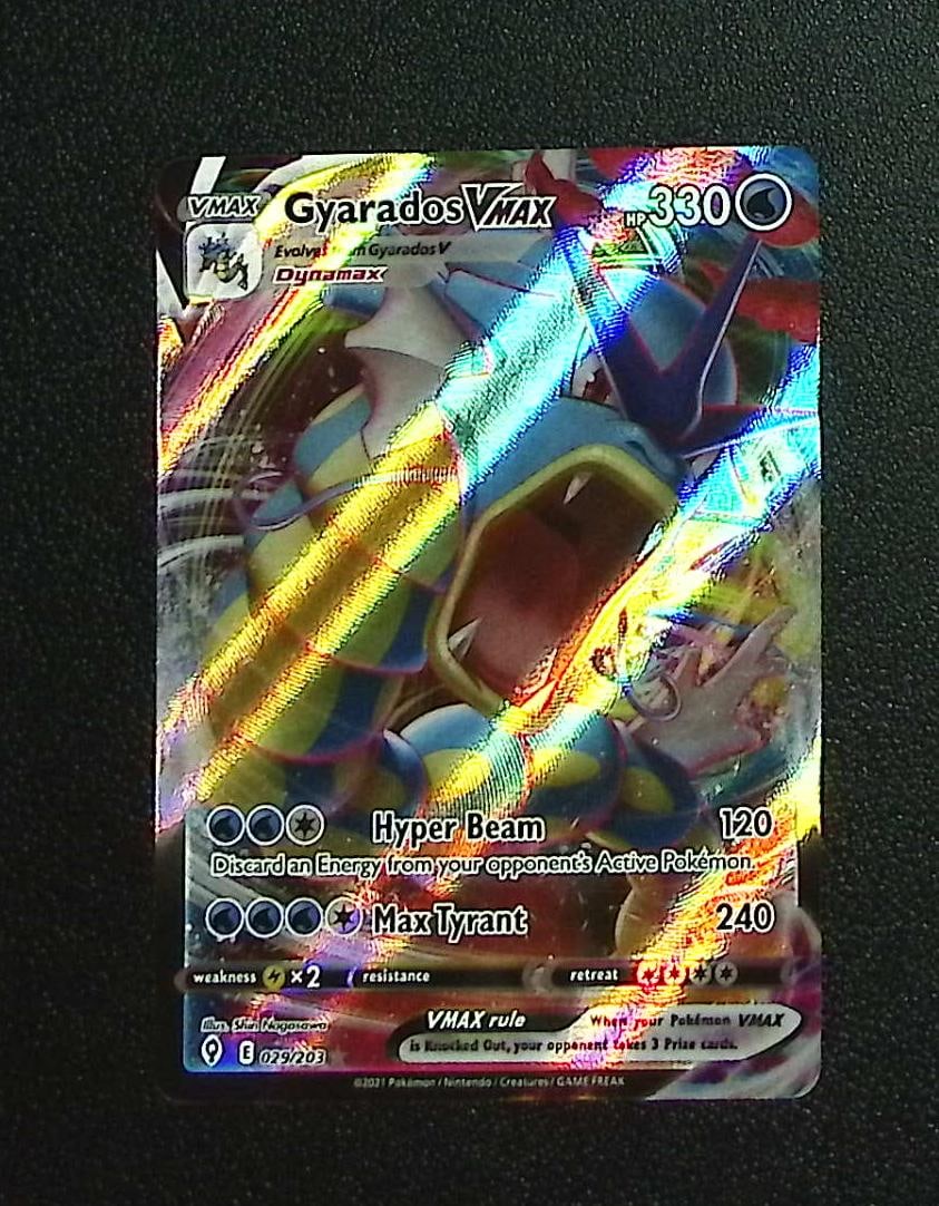 Pokemon Evolving Skies Gyarados VMax #29: Pokemon Trading Card Game Cards, Charizard, Pikachu, Mewtwo, Reverse Holo, Holo Rare, Secret Rare Cards, Full Art Cards, Eevee, Ultra Rare Card, Illustration Rare, Special Illustration Rare SIR