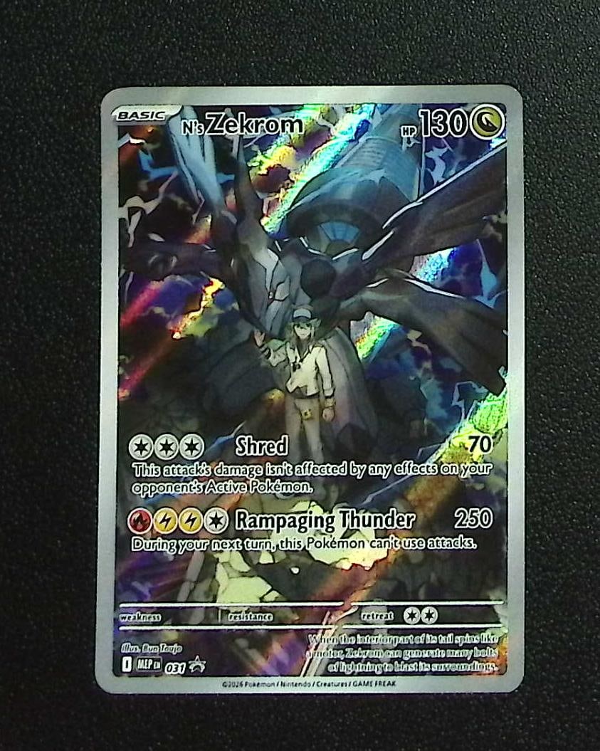 Pokemon Ascended Heroes ETB Promo N's Zekrom #31: Pokemon Trading Card Game Cards, Charizard, Pikachu, Mewtwo, Reverse Holo, Holo Rare, Secret Rare Cards, Full Art Cards, Eevee, Ultra Rare Card, Illustration Rare, Special Illustration Rare SIR