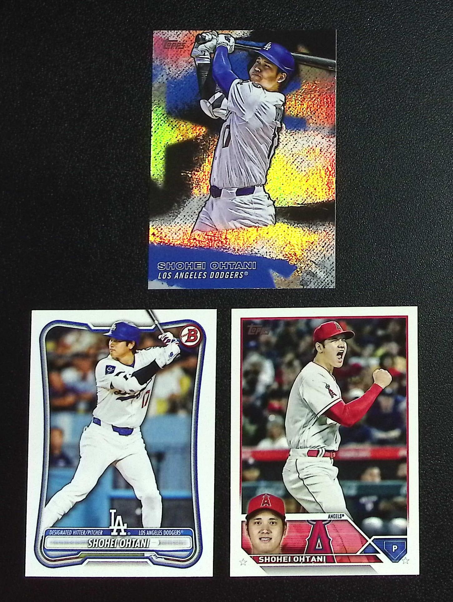 Lot of 3 Shohei Ohtani Baseball Cards. All Different, See Pictures: Topps, Bowman, & Fanatics Baseball MLB Trading & Sports Cards, Sports Cards for Sale Near Me, World Series & Hall of Fame Players Memorabilia, Refractors, X-Fractors, Numbered, SP, SSP, Valuable Aucti