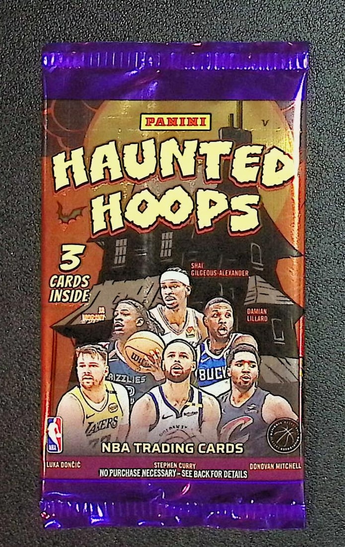 2025 Panini Haunted Hoops Basketball Retail Box Pack: Panini Basketball NBA Trading & Sports Cards, Sports Cards for Sale Near Me, Anthony Edwards, Jayson Tatum, Steph Curry, Panini Numbered Cards, Cracked Ice, Silver Prizm, Auction Lots for Sale on Line