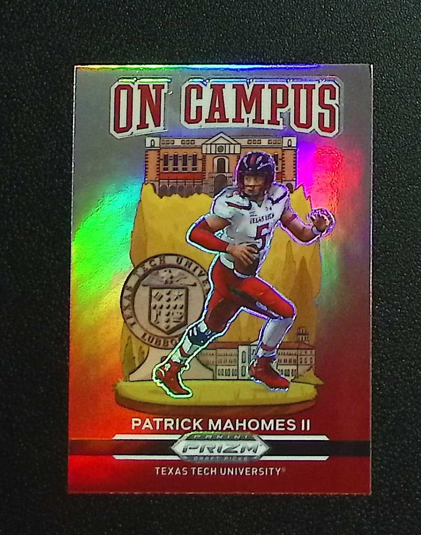 Patrick Mahomes On Campus SSP Case Hit 2021 Prizm Draft Picks #OC-PM Texas Tech: Panini, Donruss Optic, & Donruss Select, Prizm, Mosaic, Contenders, Zenith, Phoenix, Illusions, Absolute, Rookie NFL Sports Trading Cards, SP, SSP, Cards, Football Cards for Sale Near Me, Superbowl & 