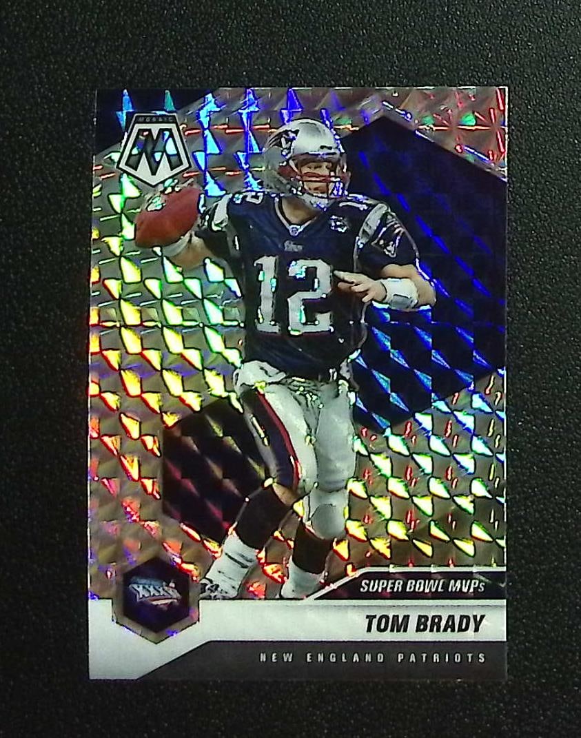 Tom Brady Silver Mosaic Prizm 2021 Mosaic #281 New England Patriots: Panini, Donruss Optic, & Donruss Select, Prizm, Mosaic, Contenders, Zenith, Phoenix, Illusions, Absolute, Rookie NFL Sports Trading Cards, SP, SSP, Cards, Football Cards for Sale Near Me, Superbowl & 