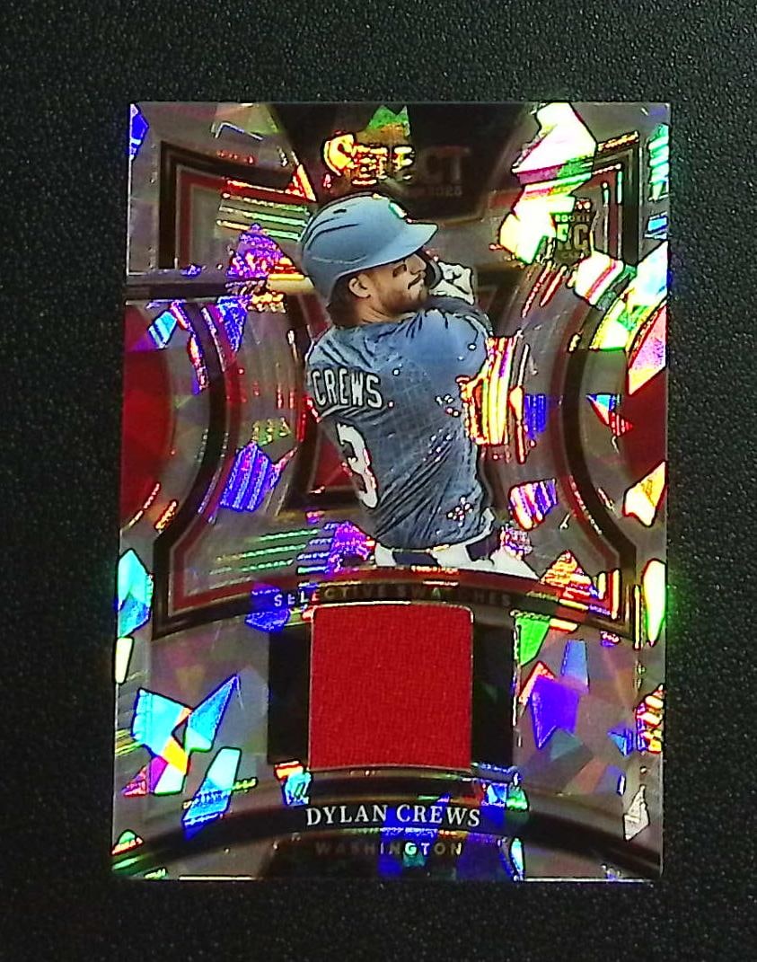 Dylan Crews Rookie Ice Prizm Patch 2025 Select #SS-DC Washington Nationals: Panini, Donruss, & Donruss Optic Baseball MLB Trading & Sports Cards, Sports Cards for Sale Near Me, Prizm, Mosaic, Select, SP, SSP, Auction Memorabilia Lots for Sale On Line, World Series & Hall of F