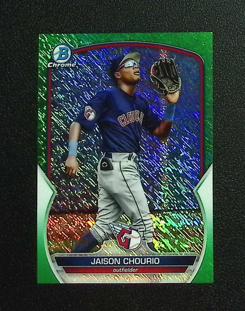 Jaison Chourio Prospects Green Shimmer /99 2023 Bowman Chrome #BCP-83 Guardians: Topps, Bowman, & Fanatics Baseball MLB Trading & Sports Cards, Sports Cards for Sale Near Me, World Series & Hall of Fame Players Memorabilia, Refractors, X-Fractors, Numbered, SP, SSP, Valuable Aucti