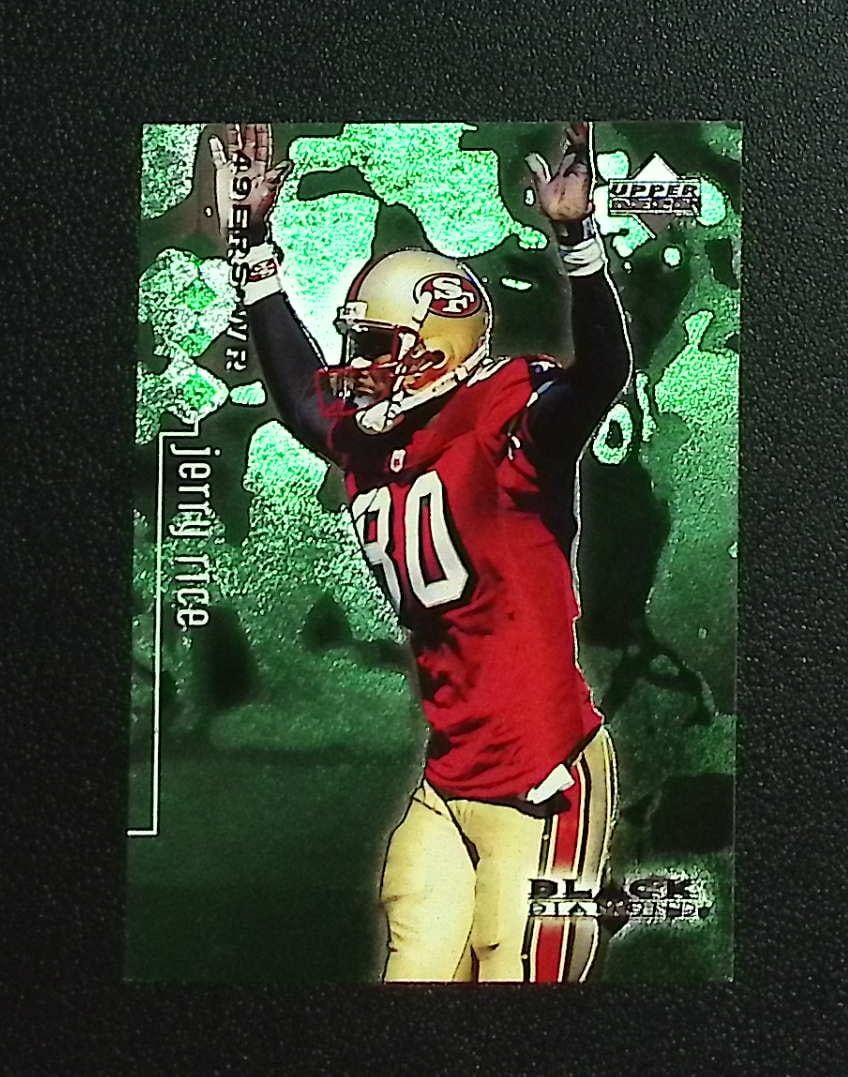 Jerry Rice Quad Diamond /150 1998 Upper Deck Black Diamond #77 San Francisco 49ers: Upper Deck Football NFL Trading Cards, Old Sports Cards for Sale Near Me, Hall of Fame & Super Bowl Player Cards, Auction Memorabilia Lots for Sale on Line