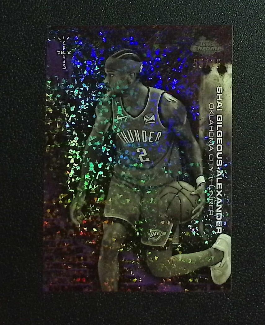 Shai Gilgeous-Alexander Purple Mini Diamond /75 2025-26 Topps Chrome Cactus Jack #35: Topps & Bowman Basketball NBA Trading & Sports Cards, Sports Cards for Sale Near Me, Chrome, Refractor, SP, SSP, Valuable Auction Memorabilia Lots Sold On Line, NBA Championship & Hall of Fame Player 