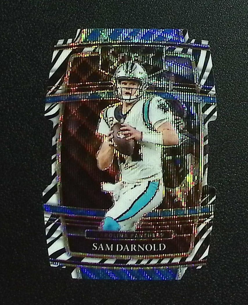 Sam Darnold Zebra Prizm Die Cut SSP Case Hit 2021 Select #7 Panthers, Seahawks: Panini, Donruss Optic, & Donruss Select, Prizm, Mosaic, Contenders, Zenith, Phoenix, Illusions, Absolute, Rookie NFL Sports Trading Cards, SP, SSP, Cards, Football Cards for Sale Near Me, Superbowl & 