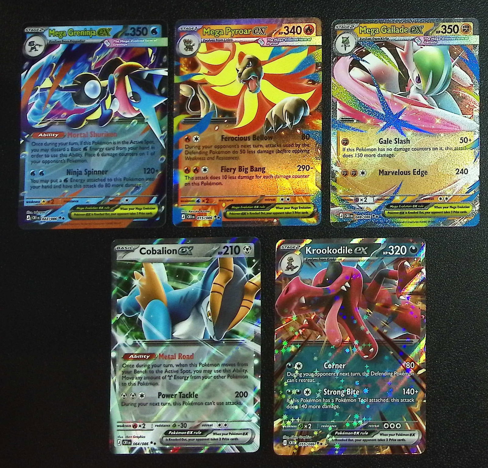 Lot of 5 Pokemon Chaos Rising Ex Double Rares. All Different, See Pictures: Pokemon Trading Card Game Cards, Charizard, Pikachu, Mewtwo, Reverse Holo, Holo Rare, Secret Rare Cards, Full Art Cards, Eevee, Ultra Rare Card, Illustration Rare, Special Illustration Rare SIR