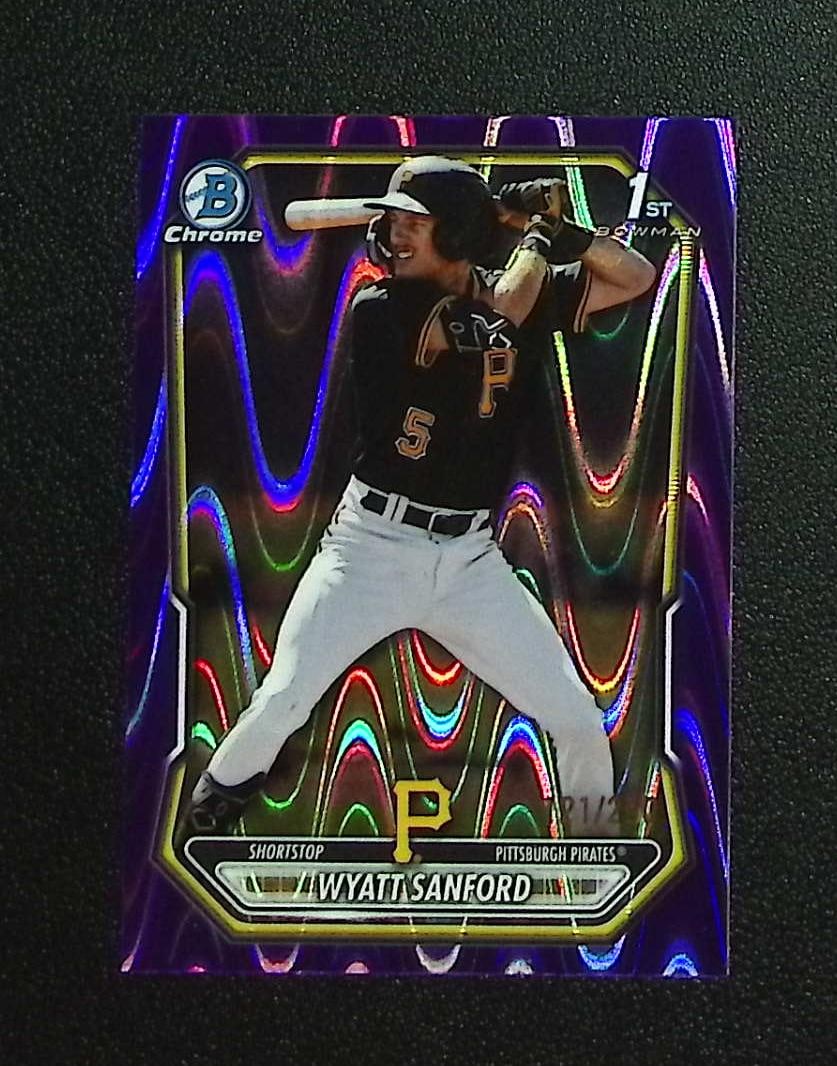 Wyatt Sanford 1st Bowman Purple Raywave Refractor /250 2026 Bowman Chrome #BCP-66: Topps, Bowman, & Fanatics Baseball MLB Trading & Sports Cards, Sports Cards for Sale Near Me, World Series & Hall of Fame Players Memorabilia, Refractors, X-Fractors, Numbered, SP, SSP, Valuable Aucti