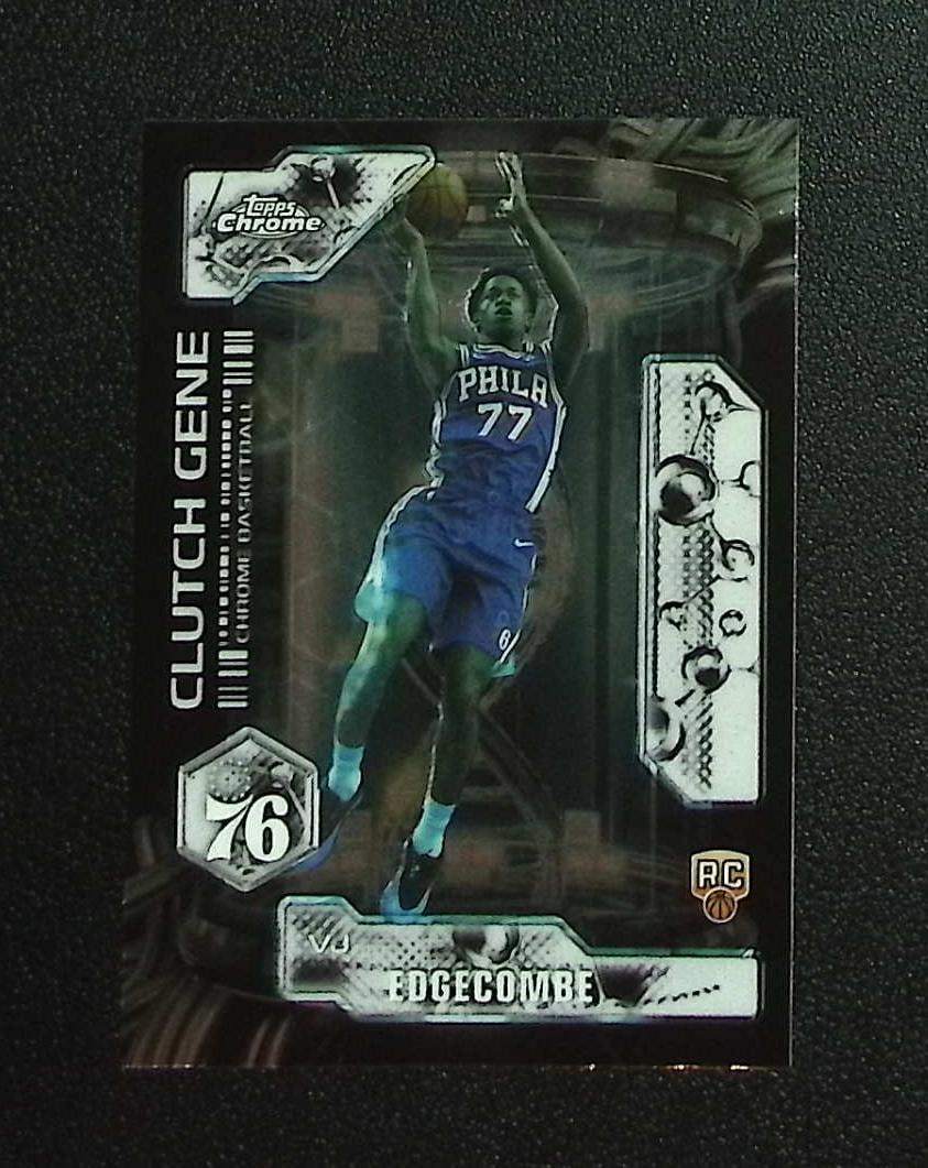Vj Edgecombe Rookie Card Clutch Gene 2025-26 Topps Chrome Update #CG-13 76ers: Topps & Bowman Basketball NBA Trading & Sports Cards, Sports Cards for Sale Near Me, Chrome, Refractor, SP, SSP, Valuable Auction Memorabilia Lots Sold On Line, NBA Championship & Hall of Fame Player 