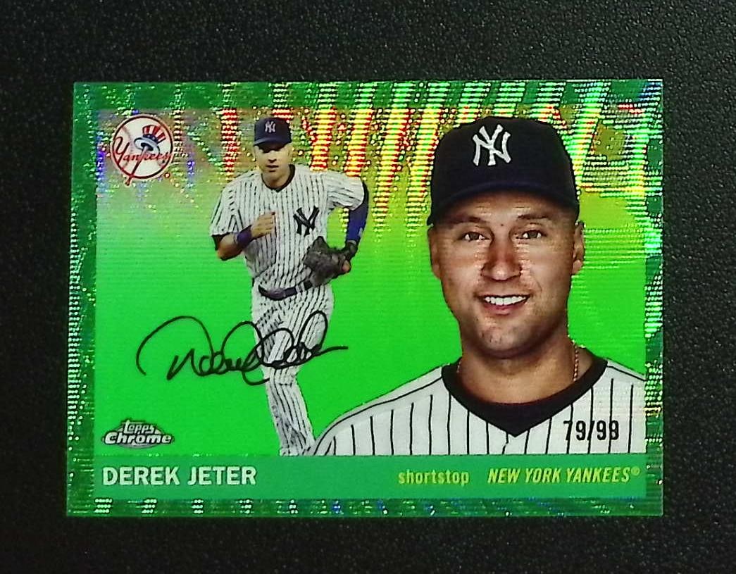 Derek Jeter Green Wave Refractor /99 2025 Topps Chrome Platinum #458 Yankees: Topps, Bowman, & Fanatics Baseball MLB Trading & Sports Cards, Sports Cards for Sale Near Me, World Series & Hall of Fame Players Memorabilia, Refractors, X-Fractors, Numbered, SP, SSP, Valuable Aucti