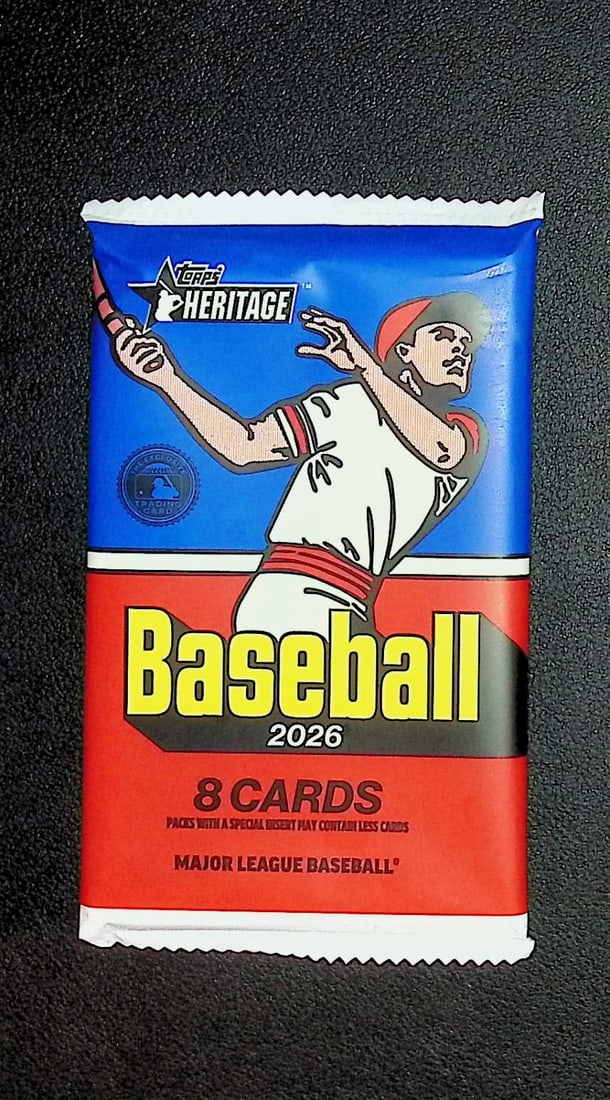 2026 Topps Heritage Series 1 Baseball BLASTER BOX PACK: Factory Sealed Topps Baseball MLB Trading & Sports Cards, Rookie Cards in this set are Jack Caglianone, Speckled, SP, SSP, Variations, Autographs, Chrome, Refractors, 1976 Topps, Sports Cards for Sale