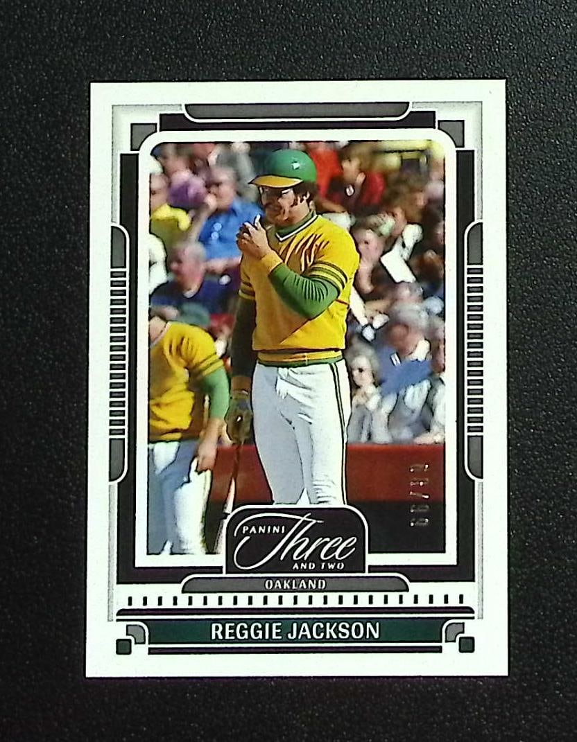 Reggie Jackson /99 2025 Panini Three and Two #84 Oakland A's: Panini, Donruss, & Donruss Optic Baseball MLB Trading & Sports Cards, Sports Cards for Sale Near Me, Prizm, Mosaic, Select, SP, SSP, Auction Memorabilia Lots for Sale On Line, World Series & Hall of F