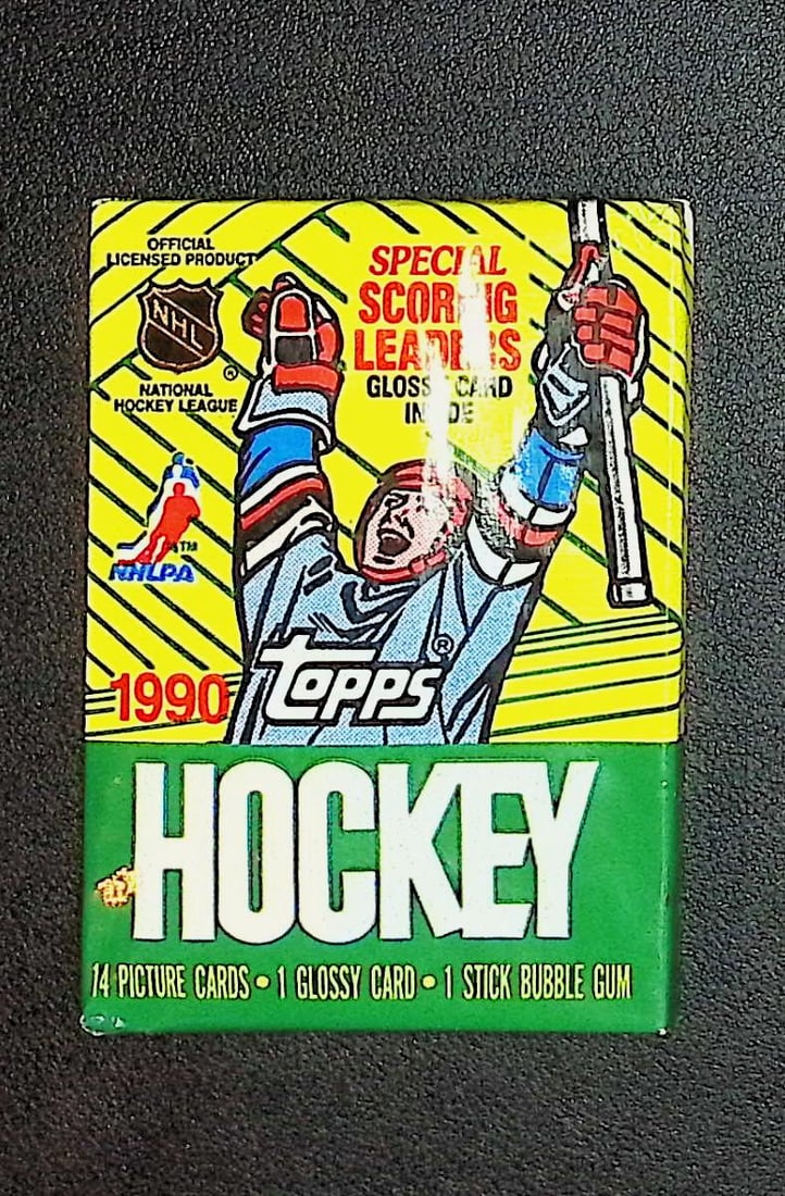 1990 Topps Vintage Hockey Cards Retail Box Wax Pack Sports Cards Wayne Gretzky (1 of 1)
