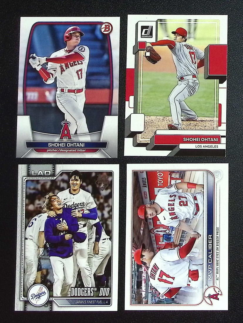 Lot of 4 Shohei Ohtani Baseball Cards. All Different, Base & Inserts, See Pictures (1 of 2)