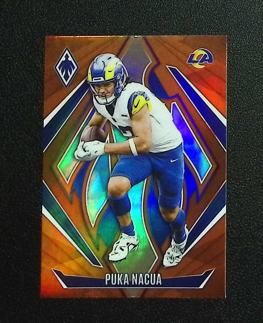 Puka Nacua Orange Fade 2024 Panini Phoenix #118 Los Angeles Rams: Panini, Donruss Optic, & Donruss Select, Prizm, Mosaic, Contenders, Zenith, Phoenix, Illusions, Absolute, Rookie NFL Sports Trading Cards, SP, SSP, Cards, Football Cards for Sale Near Me, Superbowl & 