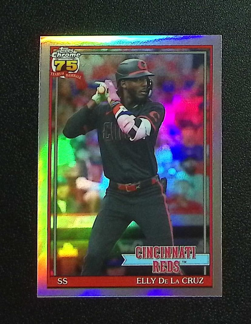 Elly De La Cruz 2026 Topps Chrome #91CB-7 Cincinnati Reds: Topps, Bowman, & Fanatics Baseball MLB Trading & Sports Cards, Sports Cards for Sale Near Me, World Series & Hall of Fame Players Memorabilia, Refractors, X-Fractors, Numbered, SP, SSP, Valuable Aucti